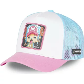 Capslab Tony Tony Chopper CHO4 One Piece White, Pink and Blue Trucker Hat