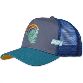 Coastal LGBTQ Shakka HFT Grey and Blue Trucker Hat