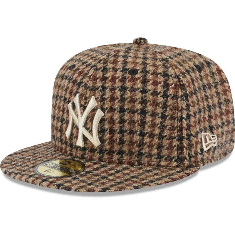 New Era Flat Brim 59FIFTY Harris Tweed New York Yankees MLB Brown