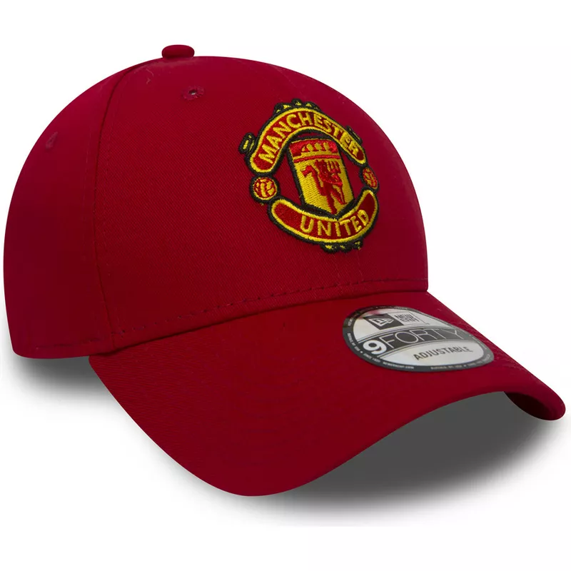 new-era-curved-brim-9forty-essential-manchester-united-football-club-red-adjustable-cap