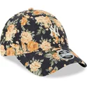 new-era-curved-brim-women-9forty-floral-cord-new-york-yankees-mlb-navy-blue-adjustable-cap
