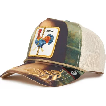 Goorin Bros. Rooster Cocky Sicut Mentula Carousel The Farm Multicolor Trucker Hat