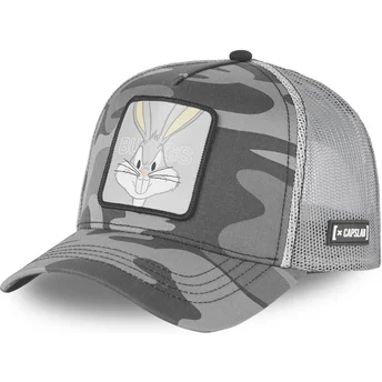 Capslab Bugs Bunny LOO8 PEO1 Looney Tunes Grey and Camouflage Trucker Hat