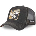 capslab-wile-e-coyote-loo8-coy2-looney-tunes-black-denim-trucker-hat