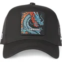 capslab-dragon-samurai-dra1-beasts-black-trucker-hat