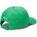 polo-ralph-lauren-curved-brim-yellow-logo-cotton-chino-classic-sport-green-adjustable-cap