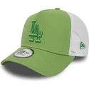 new-era-green-logo-a-frame-league-essential-los-angeles-dodgers-mlb-green-and-white-trucker-hat