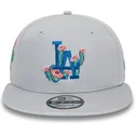 new-era-flat-brim-9fifty-flower-icon-los-angeles-dodgers-mlb-grey-snapback-cap