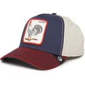 goorin-bros-curved-brim-cock-all-american-rooster-100-the-farm-all-over-canvas-navy-blue-beige-and-red-snapback-cap