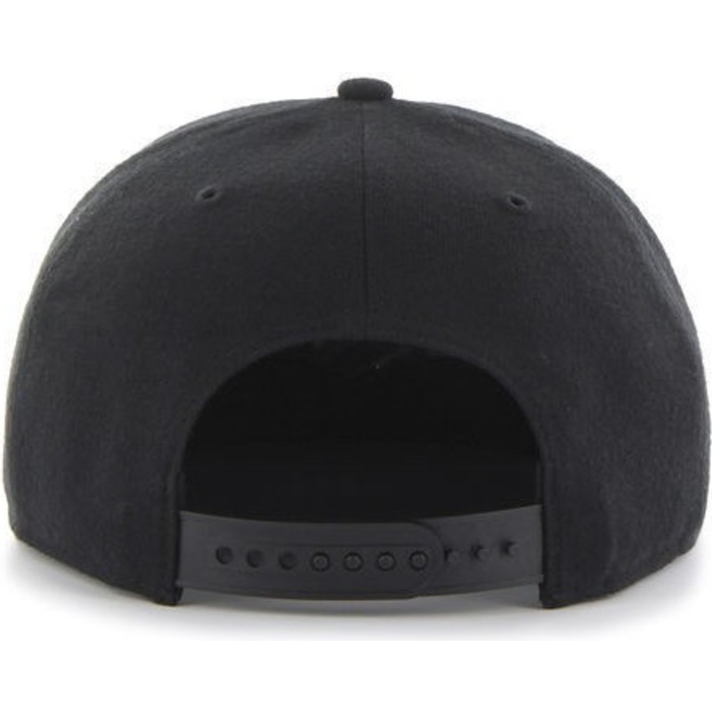 47-brand-flat-brim-atlanta-bravesblack-logo-oakland-athletics-mlb-sure-shot-black-snapback-cap