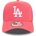 new-era-a-frame-league-essential-los-angeles-dodgers-mlb-pink-trucker-hat