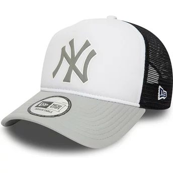 New Era A Frame Logo New York Yankees MLB Grey Trucker Hat