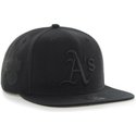 47-brand-flat-brim-black-logo-oakland-athletics-mlb-sure-shot-black-snapback-cap