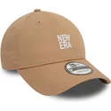 new-era-curved-brim-9forty-brown-adjustable-cap