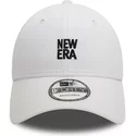 new-era-curved-brim-9forty-white-adjustable-cap