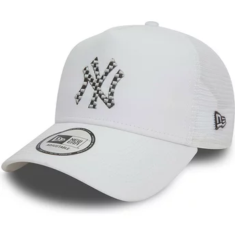 New Era A Frame Seasonal Infill New York Yankees MLB White Trucker Hat