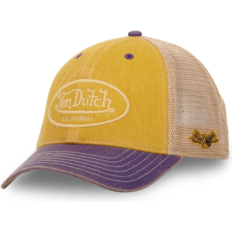 von-dutch-mac4-yellow-and-purple-trucker-hat