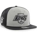 47-brand-flat-brim-los-angeles-kings-nhl-sure-shot-grey-and-black-snapback-cap