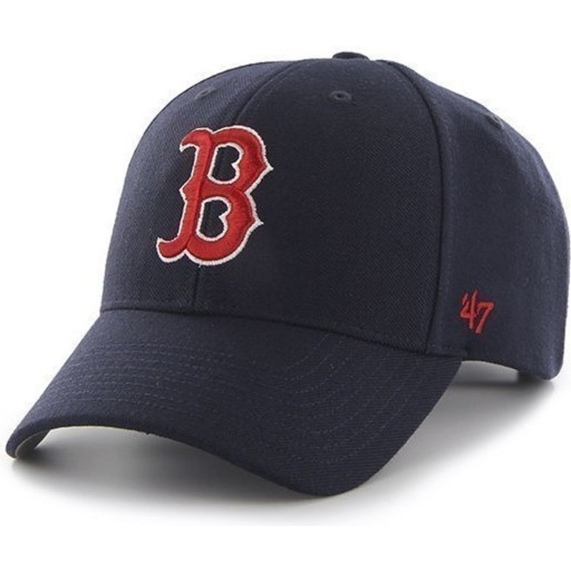 47-brand-curved-brim-red-logoboston-red-sox-mlb-clean-up-navy-blue-cap