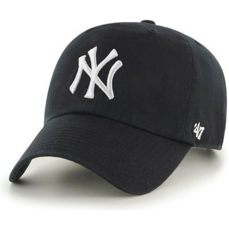 47-brand-curved-brim-new-york-yankees-mlb-clean-up-black-cap