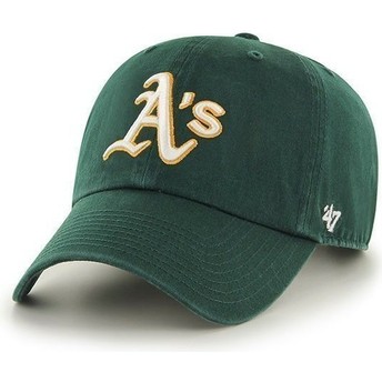 47 Brand Curved Brim Oakland Athletics MLB Clean Up Green Cap