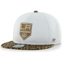 47-brand-flat-brim-los-angeles-kings-nhl-white-and-leopard-snapback-cap