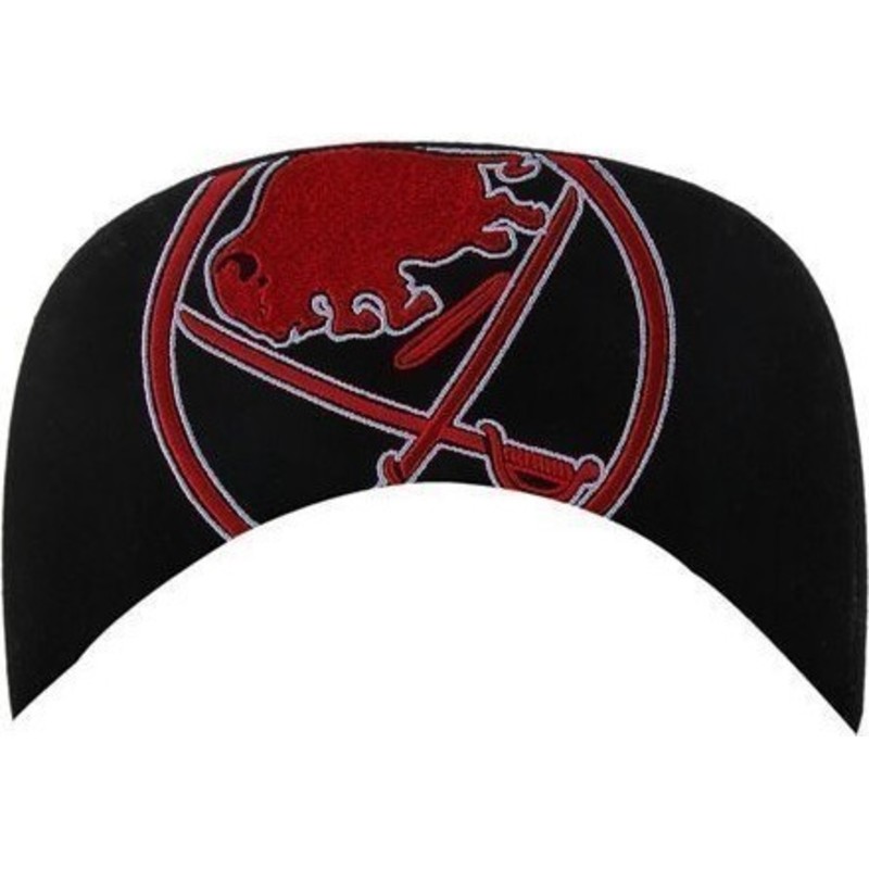 47-brand-flat-brim-script-logo-buffalo-sabres-nhl-black-snapback-cap