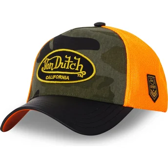 Von Dutch Curved Brim VINT08 Camouflage and Orange...