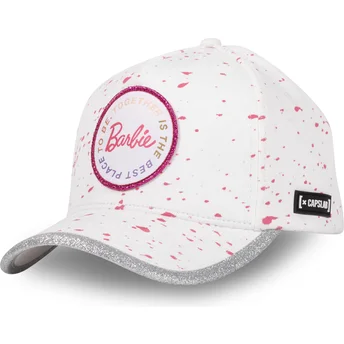 Capslab Curved Brim BAR2 Barbie White and Grey Adjustable Cap