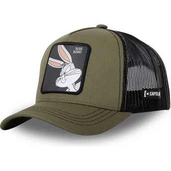 Capslab Bugs Bunny LOO KA Looney Tunes Green and Black Trucker Hat