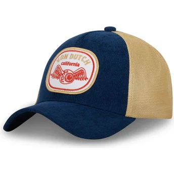 Von Dutch BLU CT Navy Blue and Beige Trucker Hat