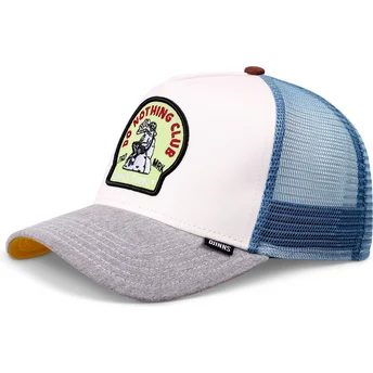 Djinns Frog Do Nothing Club HFT DNC White, Blue and Grey Trucker Hat