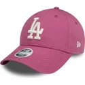 new-era-curved-brim-women-9forty-league-essential-los-angeles-dodgers-mlb-pink-adjustable-cap