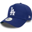 new-era-curved-brim-9forty-e-frame-patch-los-angeles-dodgers-mlb-blue-snapback-cap