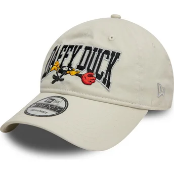 New Era Curved Brim Daffy Duck 9TWENTY Washed Looney Tunes Beige Adjustable Cap