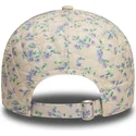 new-era-curved-brim-women-9twenty-floral-quilt-new-york-yankees-mlb-beige-adjustable-cap