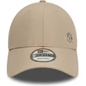 new-era-curved-brim-9forty-flawless-new-york-yankees-mlb-light-brown-adjustable-cap