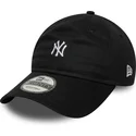 new-era-curved-brim-9twenty-mini-logo-new-york-yankees-mlb-black-adjustable-cap