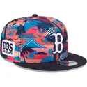 new-era-flat-brim-9fifty-printed-spring-training-fan-pack-2025-boston-red-sox-mlb-multicolor-snapback-cap