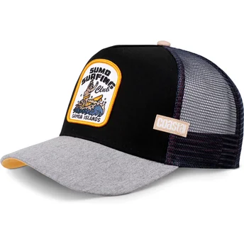 Coastal Sumo Surfing Samoa Islands HFT Black and Grey Trucker Hat