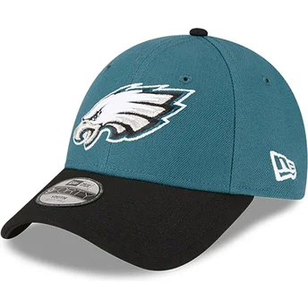 New Era Curved Brim Youth 9FORTY The League Philadelphia Eagles NFL Green and Black Adjustable Cap