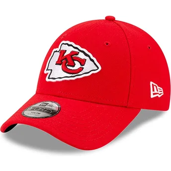 New Era Curved Brim Youth 9FORTY The League Kansas City Chiefs NFL Red Adjustable Cap
