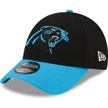 New Era Curved Brim 9FORTY The League Carolina Panthers NFL Black and Blue Adjustable Cap