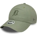 new-era-curved-brim-women-green-logo-9twenty-linen-detroit-tigers-mlb-green-adjustable-cap