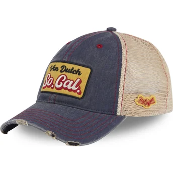 Von Dutch MAC09 Blue and Beige Trucker Hat