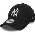 new-era-curved-brim-9forty-melton-wool-new-york-yankees-mlb-black-snapback-cap