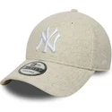 new-era-curved-brim-9forty-melton-wool-new-york-yankees-mlb-beige-snapback-cap