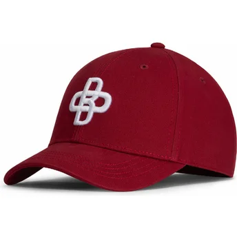 Oblack Curved Brim Baseball Peach OLB044 Red Adjustable Cap