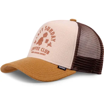 Djinns HFT Lazy Barista Beige and Brown Trucker Hat