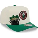new-era-curved-brim-9fifty-a-frame-precurved-hardwood-classics-boston-celtics-nba-beige-and-green-snapback-cap